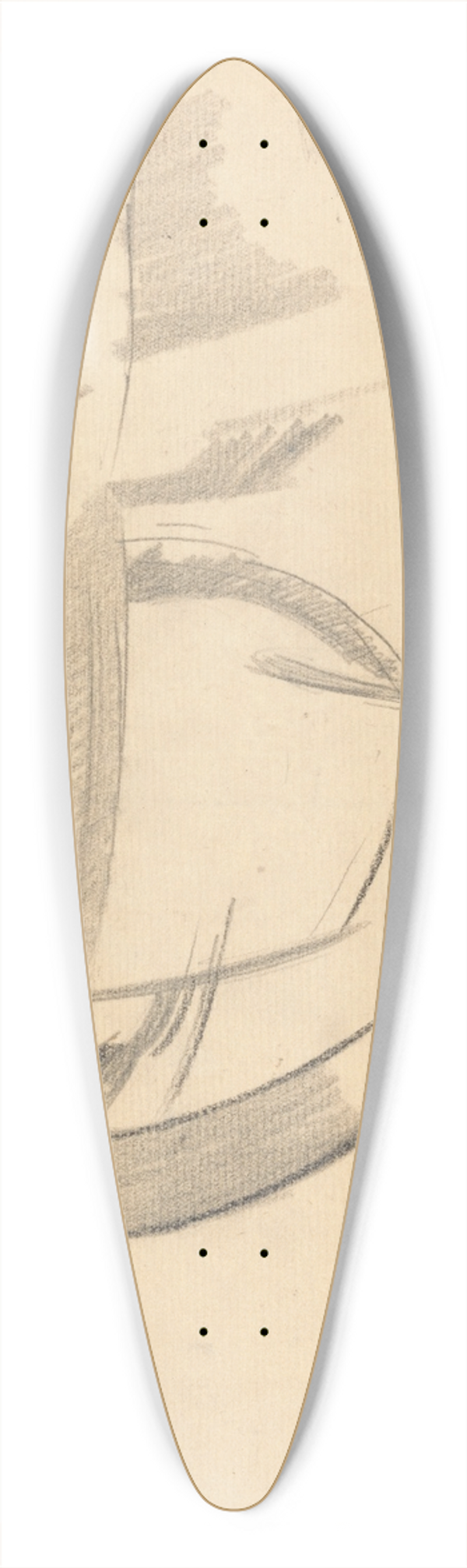 Paul Nash - Study of Mrs. Nash 39.3 inch art pintail longboard deck