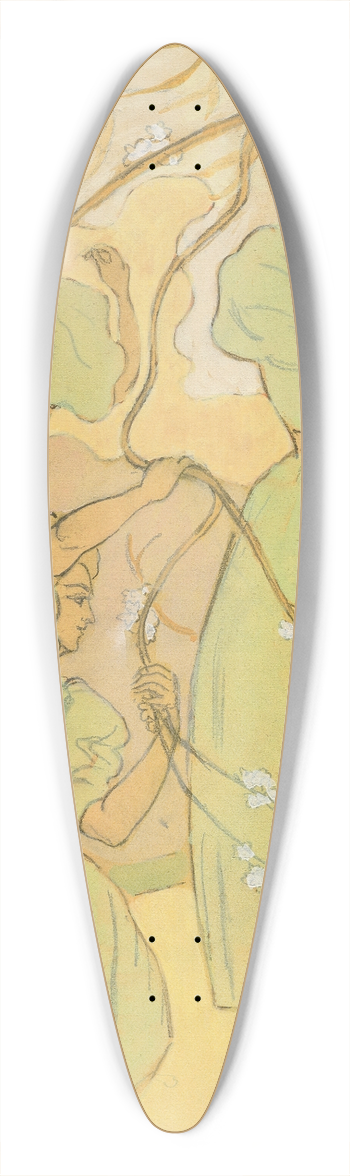 Paul Ranson - Trois Femmes sous les arbres en fleurs 39.3 inch art pintail longboard deck
