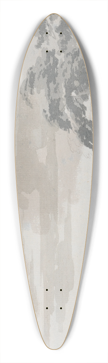 Paul Sandby - Lake Scene 39.3 inch art pintail longboard deck