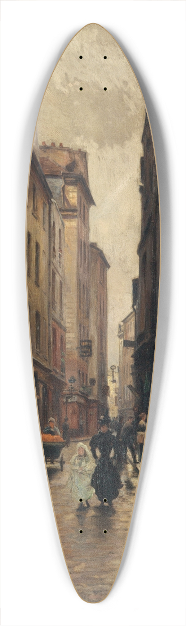 Paul Schaan - La rue Beaubourg  langle de la rue Simon-le-franc 39.3 inch art pintail longboard deck