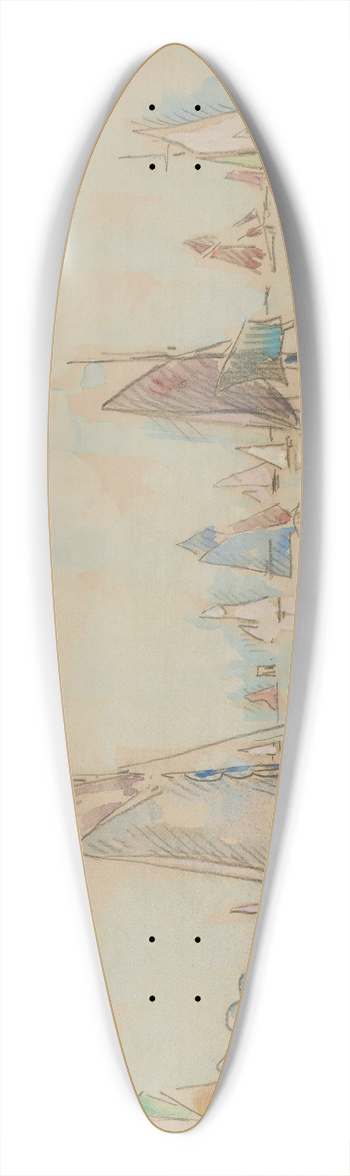 Paul Signac - La Rochelle 39.3 inch art pintail longboard deck