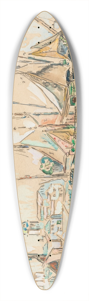 Paul Signac - Les Sables-dOlonne 39.3 inch art pintail longboard deck