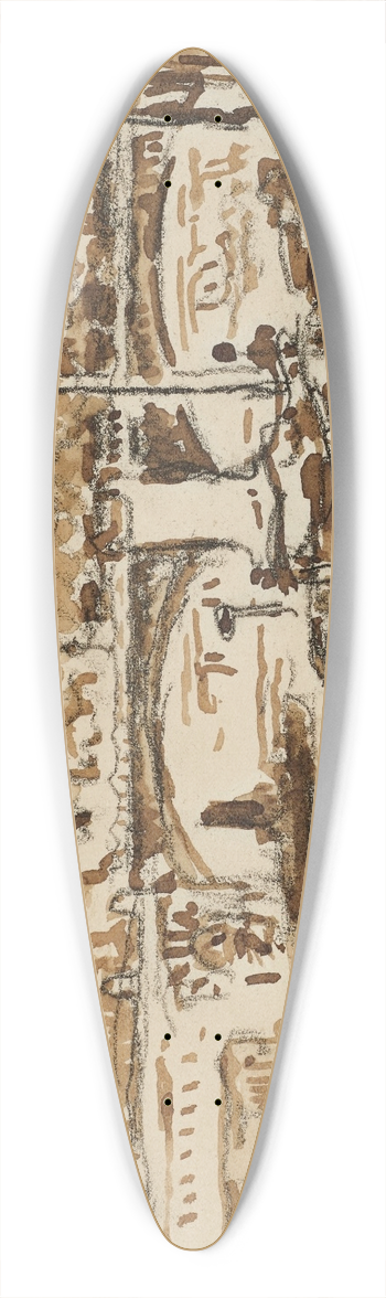 Paul Signac - Paris, le pont de Grenelle 39.3 inch art pintail longboard deck