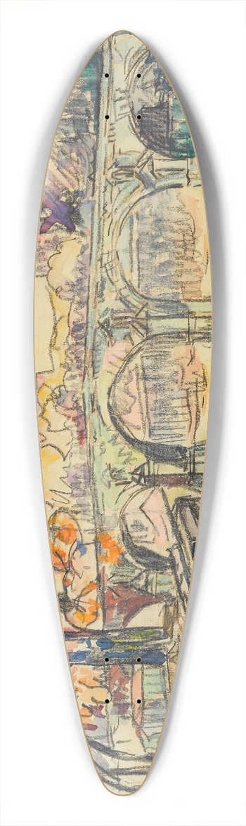 Paul Signac - Paris. Le Pont-Marie 39.3 inch art pintail longboard deck