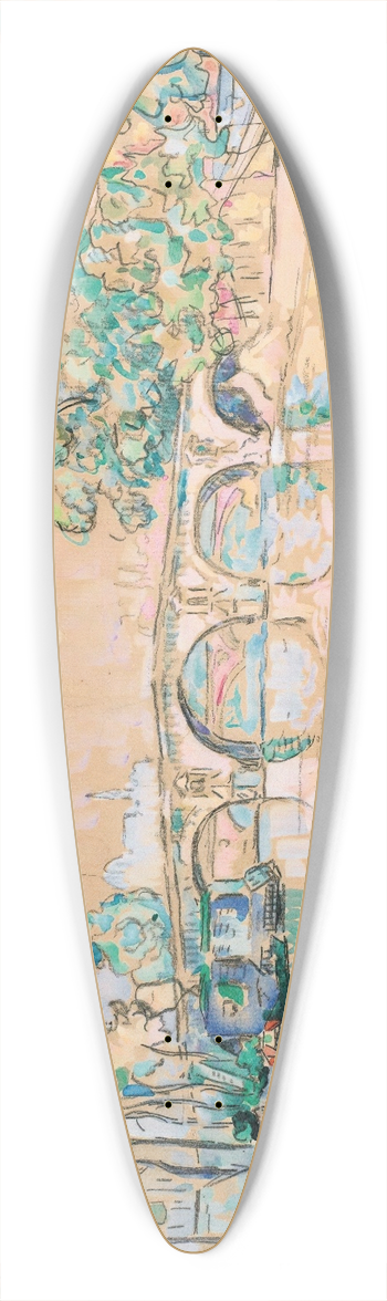 Paul Signac - Paris, Le Pont Marie 39.3 inch art pintail longboard deck