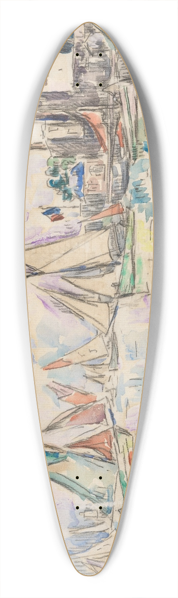 Paul Signac - Sables dOlonne, la tour dArundel 39.3 inch art pintail longboard deck