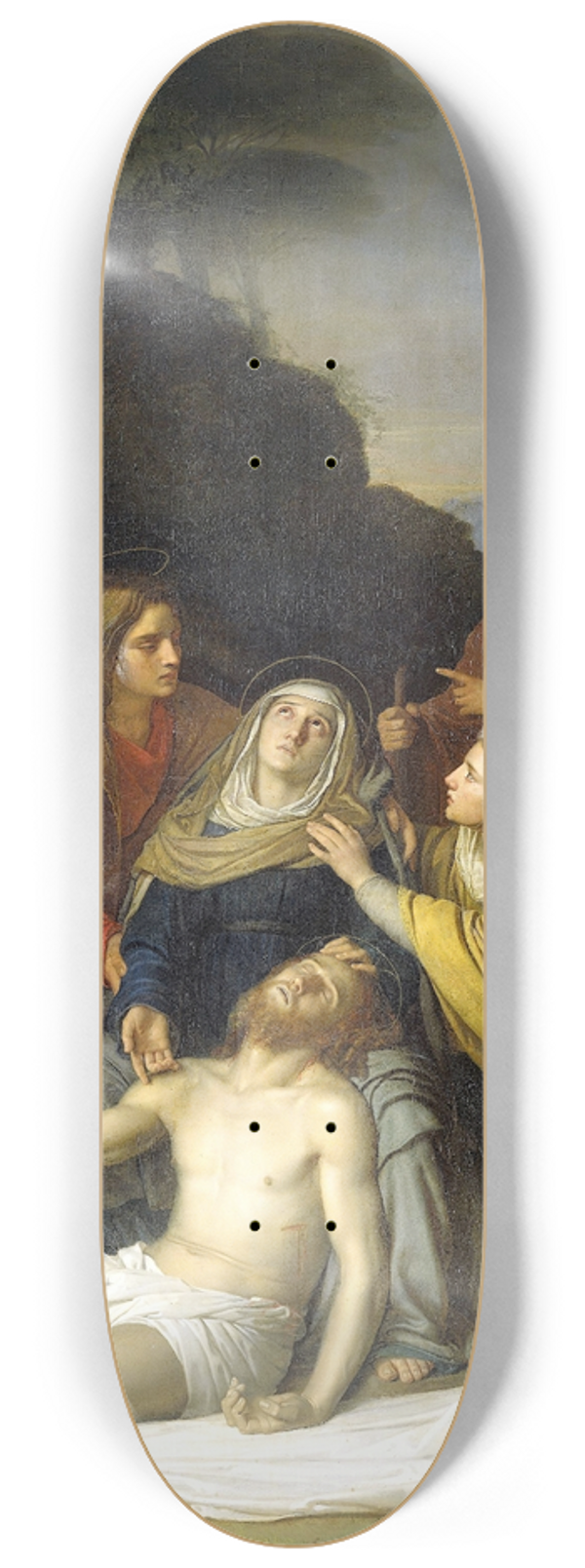 Cornelis Kruseman - The Entombment 8.25 inch art skate deck