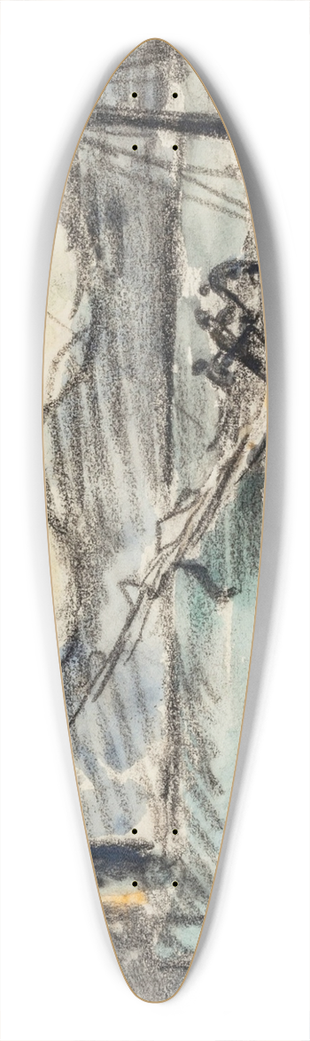 Paul Signac - Saint-Tropez. Le phare et la jete 39.3 inch art pintail longboard deck