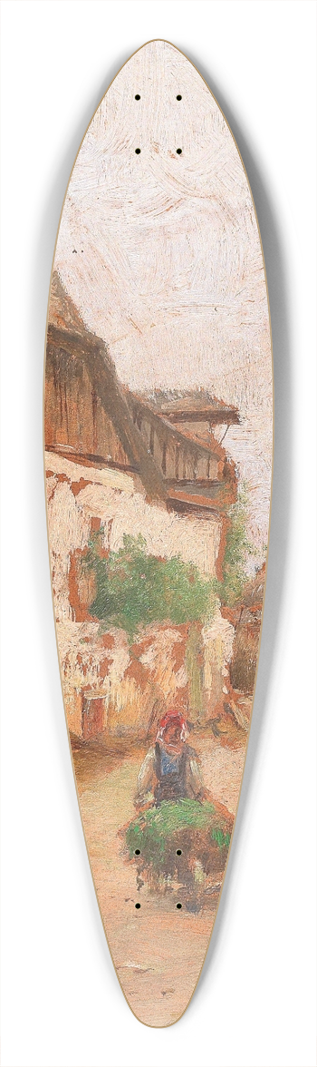 Paul Unbereit - Motif of the Wachau 39.3 inch art pintail longboard deck