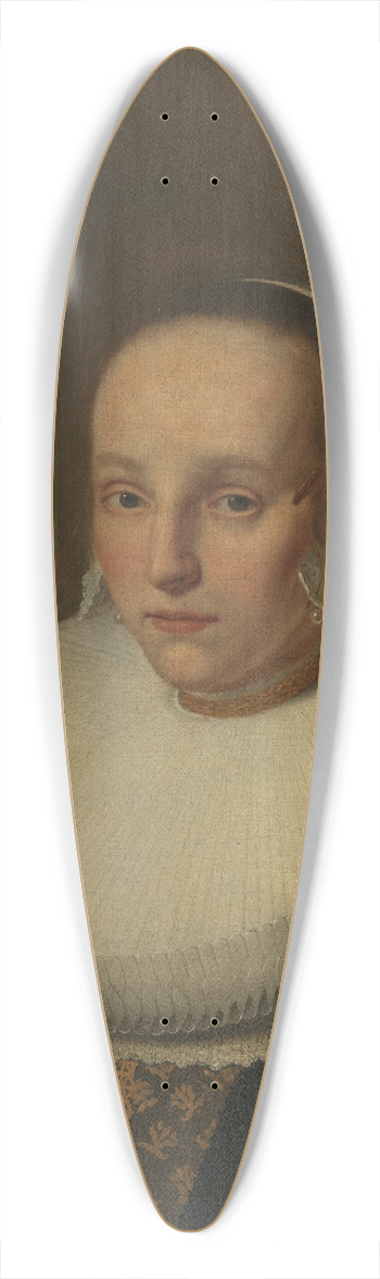 Paulus Hennekyn - Portrait of Anna van der Does (1609-1650) 39.3 inch art pintail longboard deck
