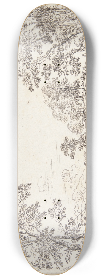 Cornelis Matthieu - Landskab med en muldyrdriver 8.25 inch art skate deck