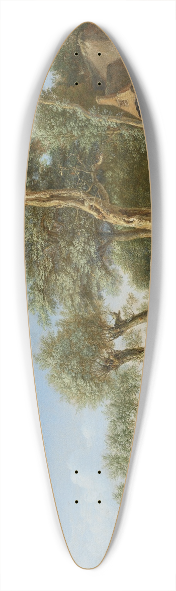 Paulus Potter - Cows Reflected in the Water 39.3 inch art pintail longboard deck