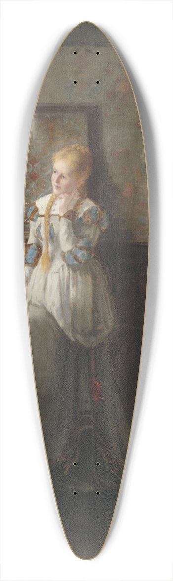 Paul Wichmann - Ein junges Mdchen in Erwartung am Fenster 39.3 inch art pintail longboard deck