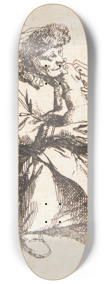 Cornelis Pietersz. Bega - Siddende kvinde med en kande 8.25 inch art skate deck
