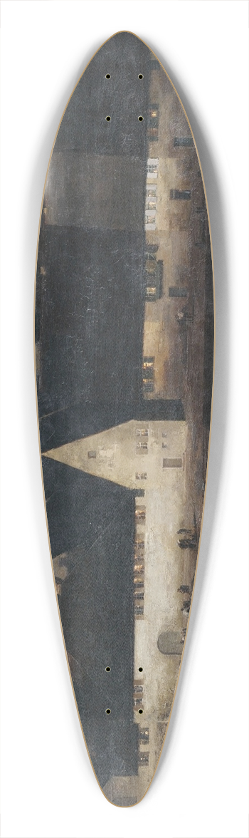 Paul Wilhelm Keller-Reutlingen - Abenddmmerung (Marktbreit am Main) 39.3 inch art pintail longboard deck
