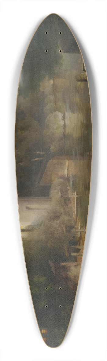 Paul Wilhelm Keller-Reutlingen - Flusslauf mit Kapelle von Frstenfeldbruck 39.3 inch art pintail longboard deck