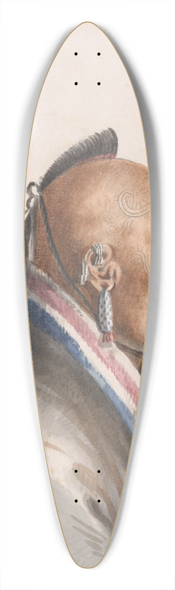 Pavel Petrovich Svinin - The Chief of the Little Osages 39.3 inch art pintail longboard deck