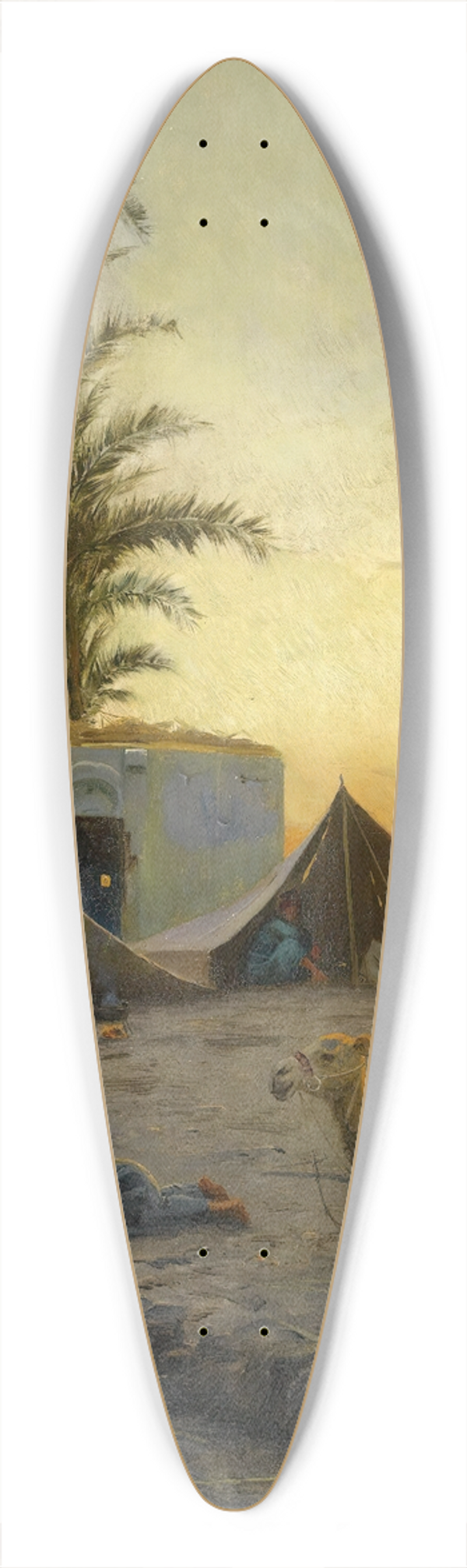 Peder Mrk Mnsted - Desert Encampment 39.3 inch art pintail longboard deck