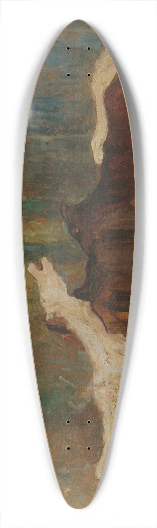 Pedro Figari - Lamento 39.3 inch art pintail longboard deck