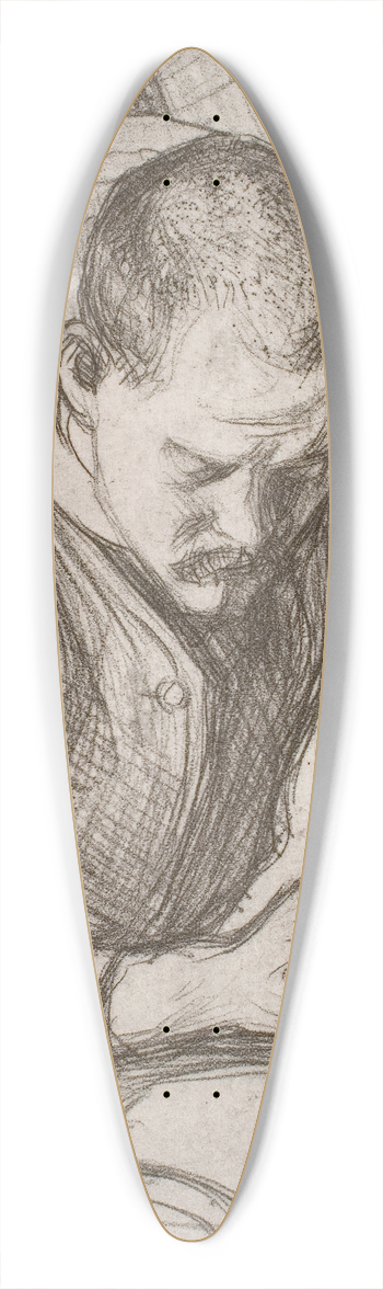 Pekka Halonen - Arttu Embossing Copper 39.3 inch art pintail longboard deck