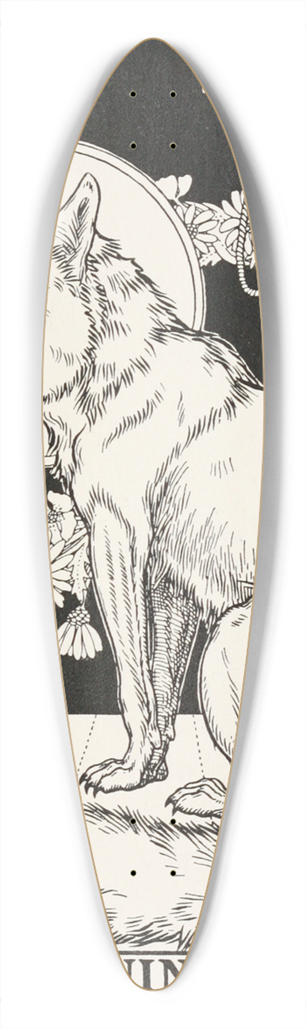 Percy J. Billinghurst - The Cunning Fox 39.3 inch art pintail longboard deck