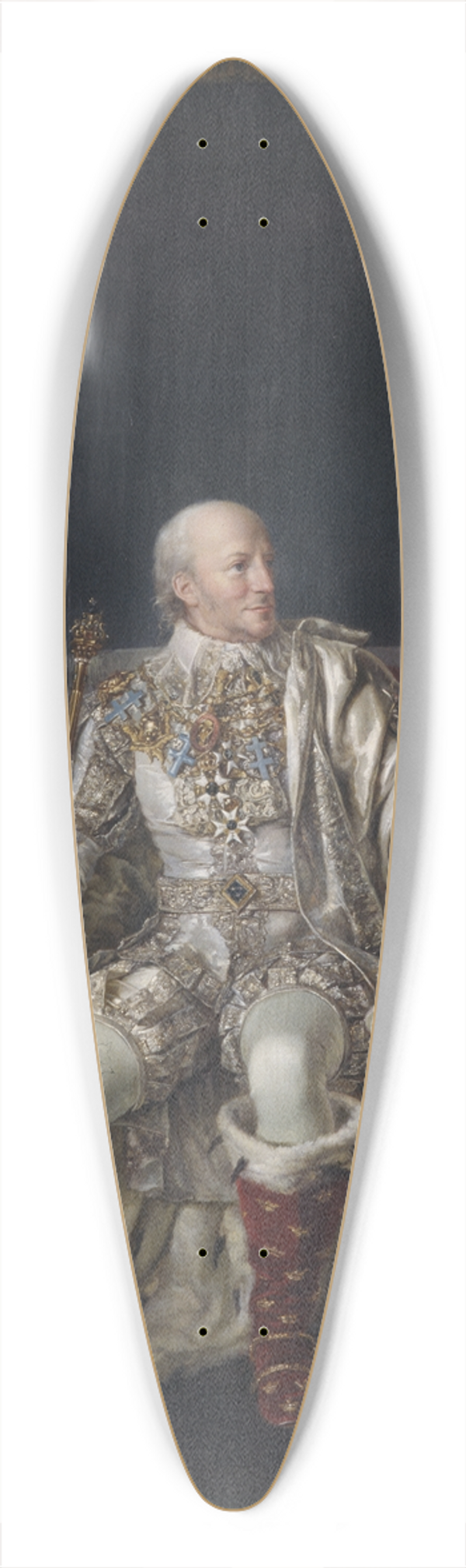 Per Krafft the Younger - Karl XIII, 1748-1818, kung av Sverige och Norge 39.3 inch art pintail longboard deck