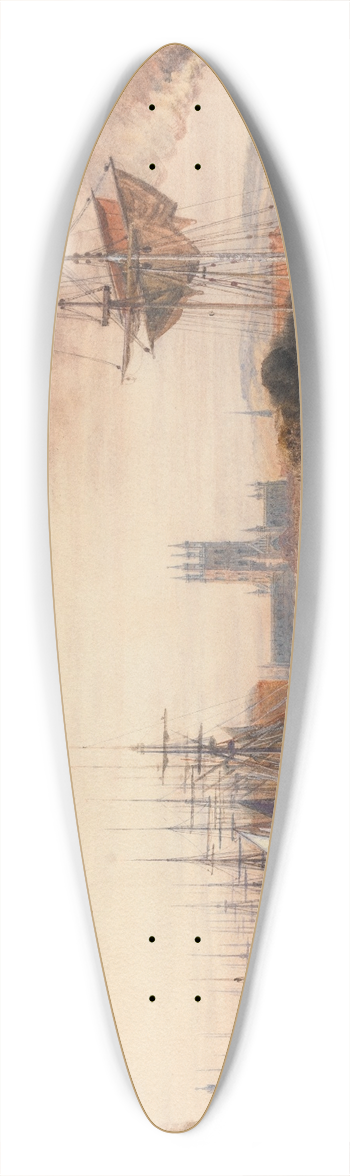 Peter DeWint - Gloucester 39.3 inch art pintail longboard deck
