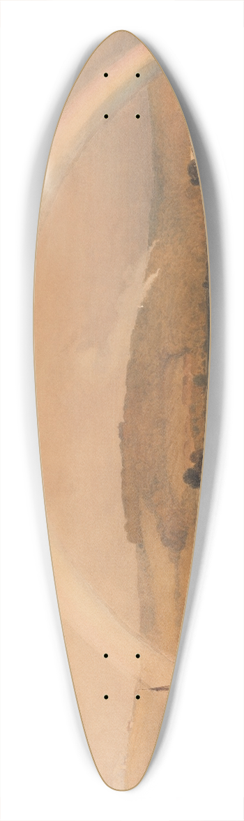 Peter DeWint - On the Thames 39.3 inch art pintail longboard deck