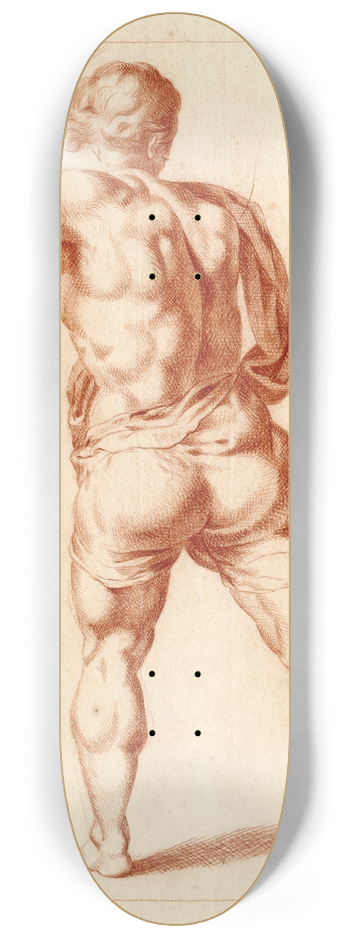 Cornelis Pronk - Tekening van staande man, met knuppel zwaaiend 8.25 inch art skate deck