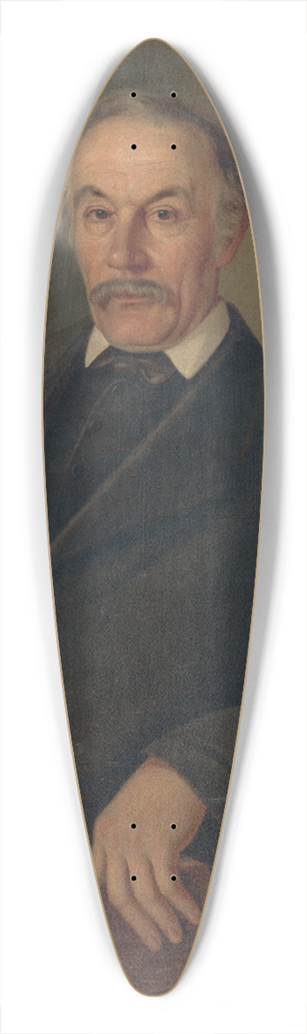 Peter Michal Boh - Portrait of J. Vavrean 39.3 inch art pintail longboard deck
