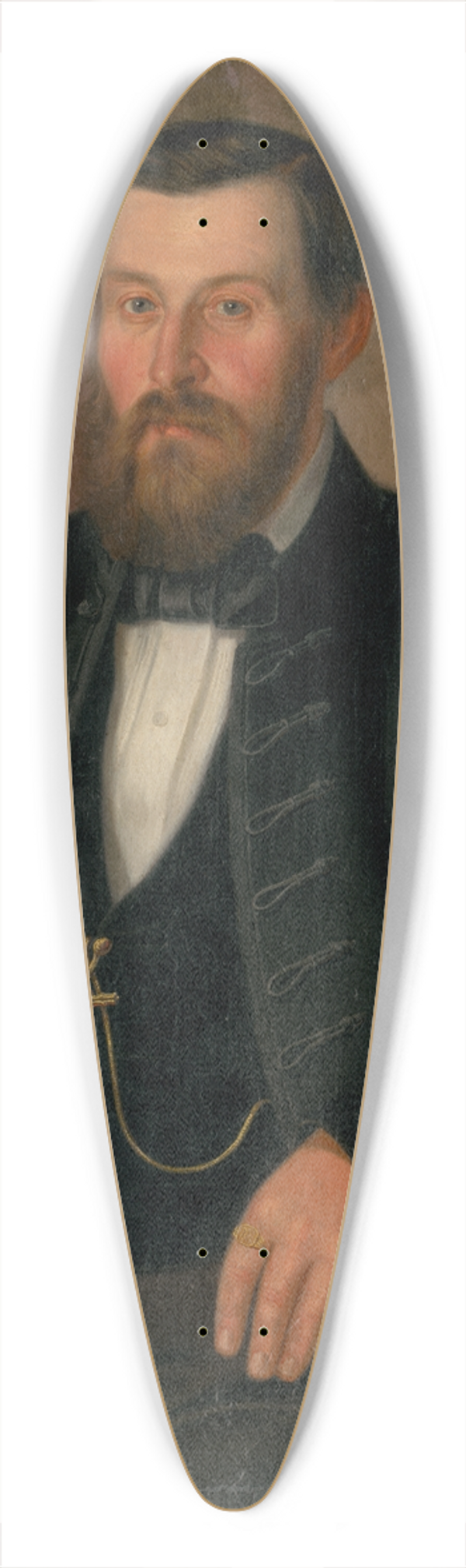 Peter Michal Boh - Portrait of Klein 39.3 inch art pintail longboard deck