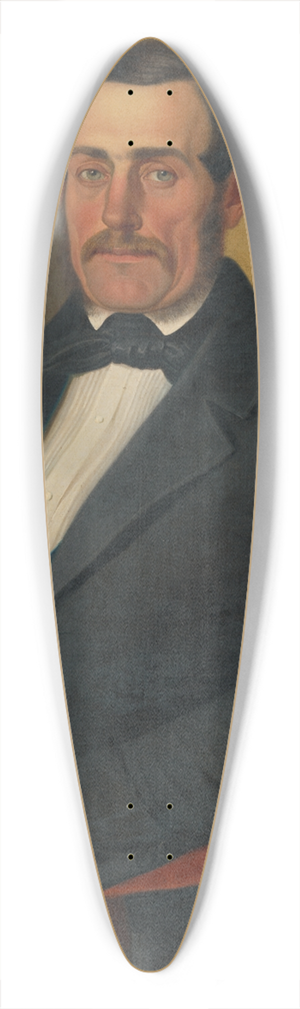 Peter Michal Boh - Portrait of Samuel Ball 39.3 inch art pintail longboard deck