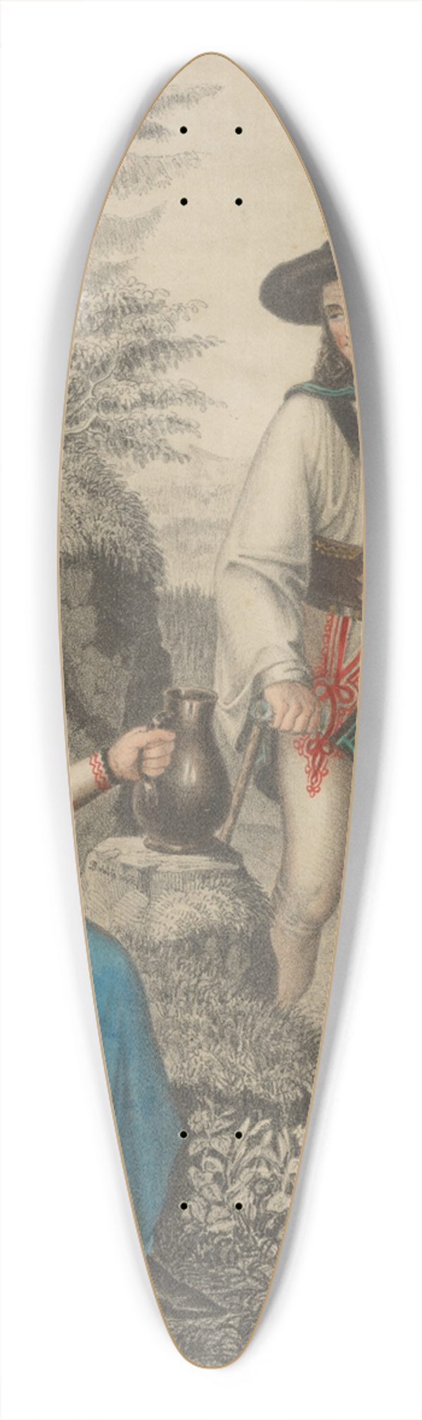 Peter Michal Boh - Slovaks from Horn Orava 39.3 inch art pintail longboard deck