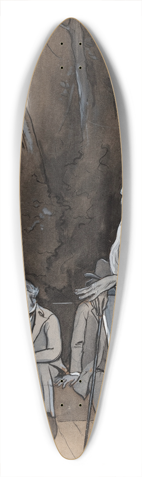 Peter Newell - The Pursuit of the House Boat 39.3 inch art pintail longboard deck