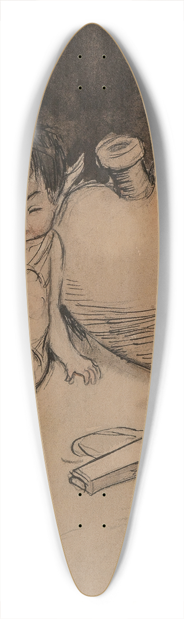 Peter Newell - Tipsy Cupid 39.3 inch art pintail longboard deck