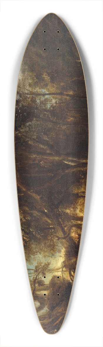 Peter Paul Rubens - A Forest at Dawn with a Deer Hunt 39.3 inch art pintail longboard deck