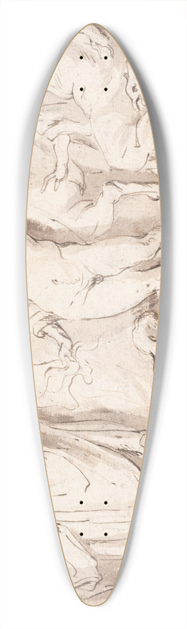 Peter Paul Rubens - Alexander the Greats triumph 39.3 inch art pintail longboard deck