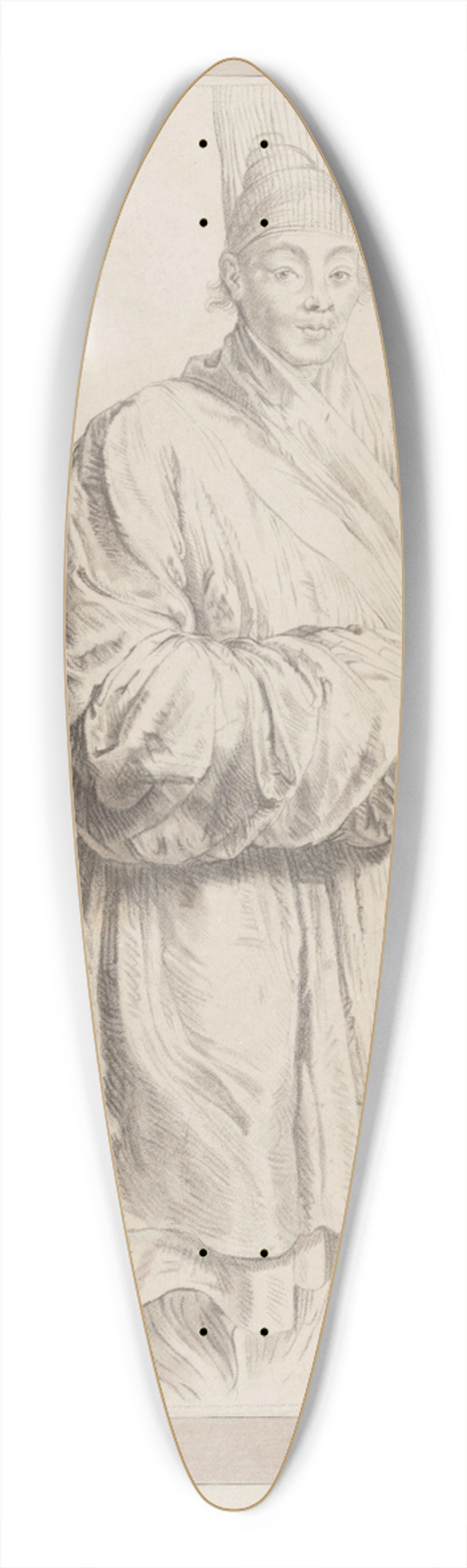 Peter Paul Rubens - A Siamese Envoy 39.3 inch art pintail longboard deck
