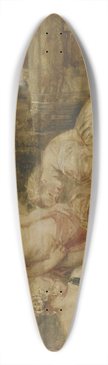 Peter Paul Rubens - Cecrops Daughters Finding Erichtonius. Sketch 39.3 inch art pintail longboard deck