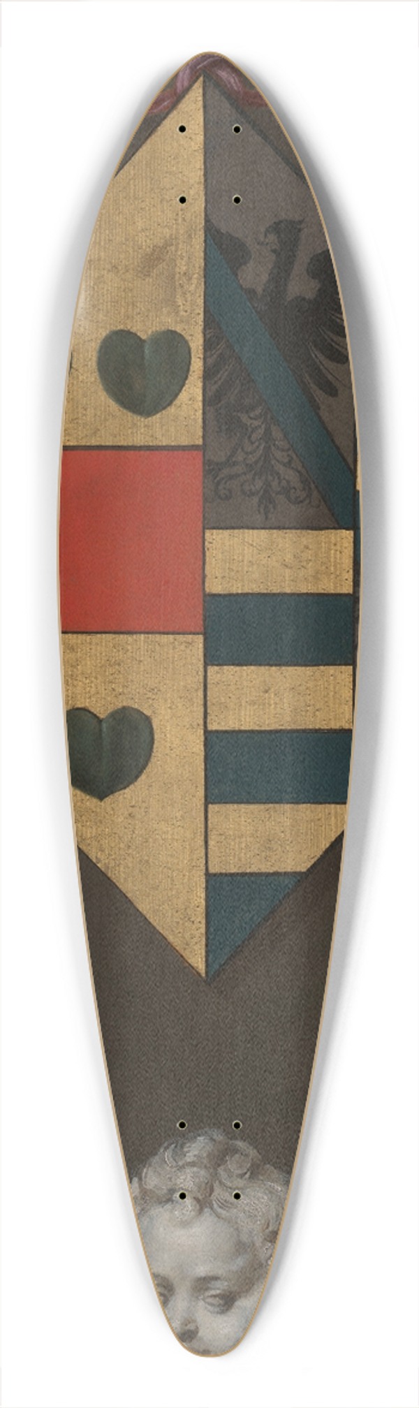 Peter Paul Rubens - Coat of Arms of Adriana Perez 39.3 inch art pintail longboard deck