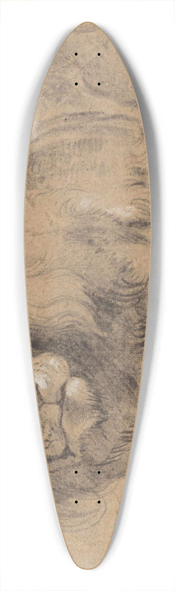 Peter Paul Rubens - Lion 39.3 inch art pintail longboard deck