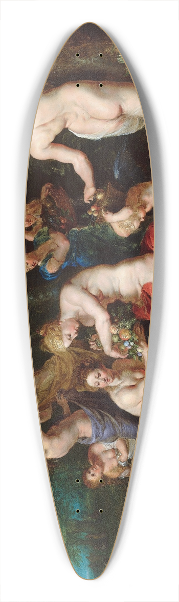 Peter Paul Rubens - Nymphs Filling The Cornucopia 39.3 inch art pintail longboard deck