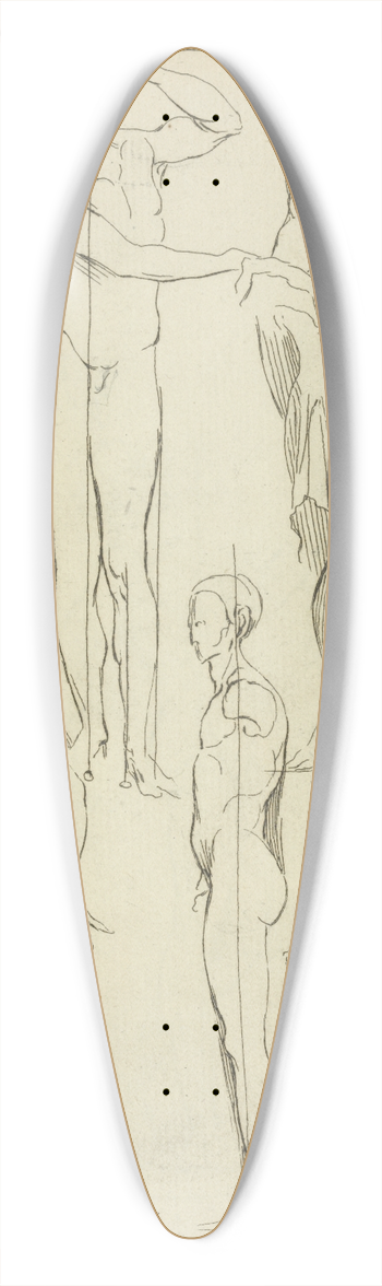 Peter Paul Rubens - Studies of figures in upright positions 39.3 inch art pintail longboard deck