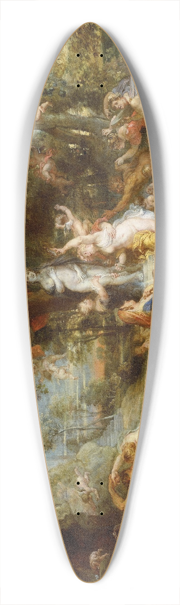 Peter Paul Rubens - The Feast of Venus 39.3 inch art pintail longboard deck