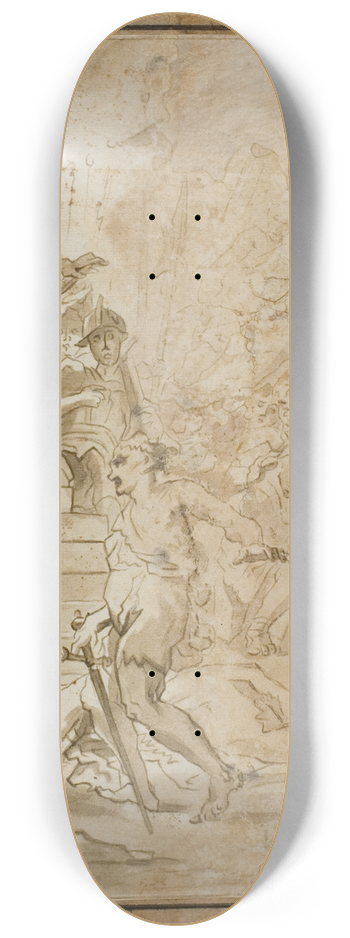 Cornelis Schut - Beheading of Male Saint in Presence of Roman Ruler 8.25 inch art skate deck