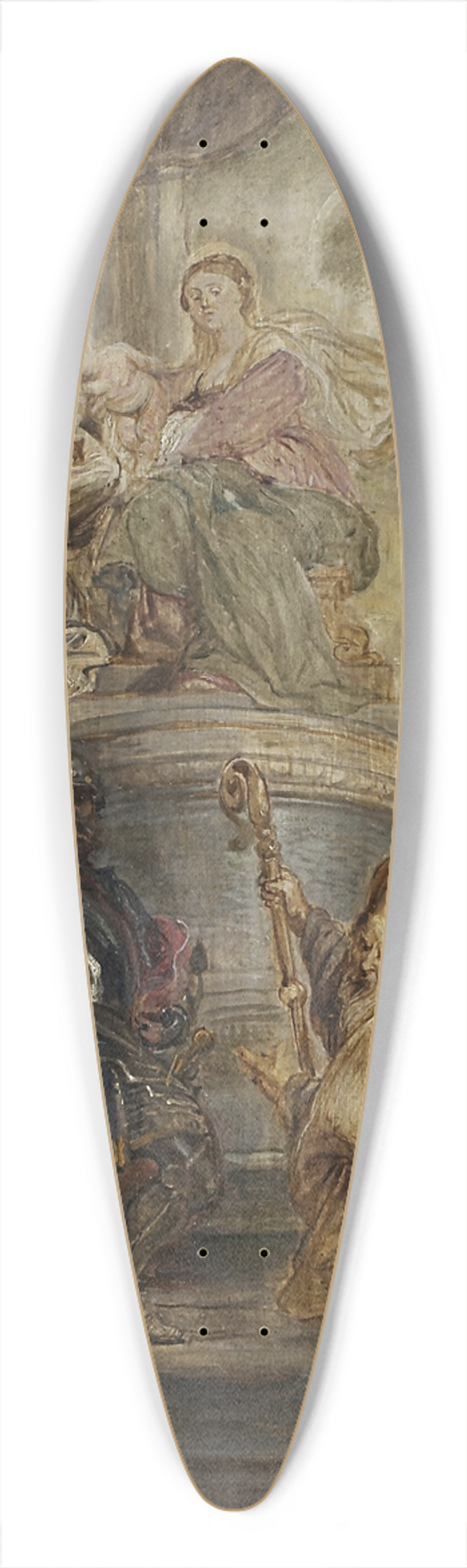 Peter Paul Rubens - The Mystic Marriage of St Catherine (Colour Sketch for the Altar of the Church of the Augustinian Fathers in Antwerp) 39.3 inch art pintail longboard deck