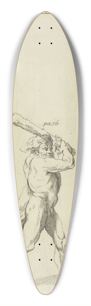 Peter Paul Rubens - Three studies of male figures 2 39.3 inch art pintail longboard deck