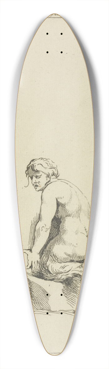 Peter Paul Rubens - Two satyrs, and the head of a satyr 39.3 inch art pintail longboard deck