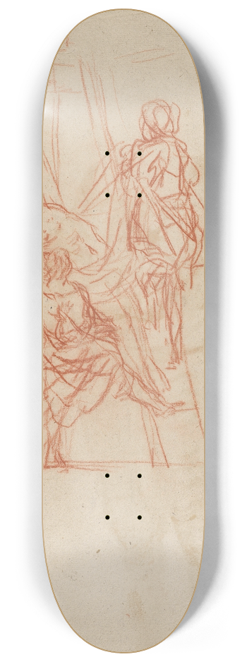 Cornelis Schut - Study of the Descent from the Cross 8.25 inch art skate deck