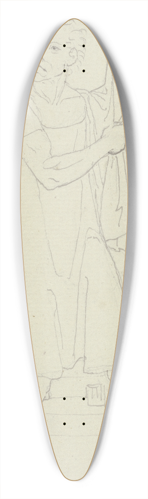Peter von Cornelius - Herr Varrentrapp, sich im Gesundheitshemd prsentierend (Taunusreise) 39.3 inch art pintail longboard deck